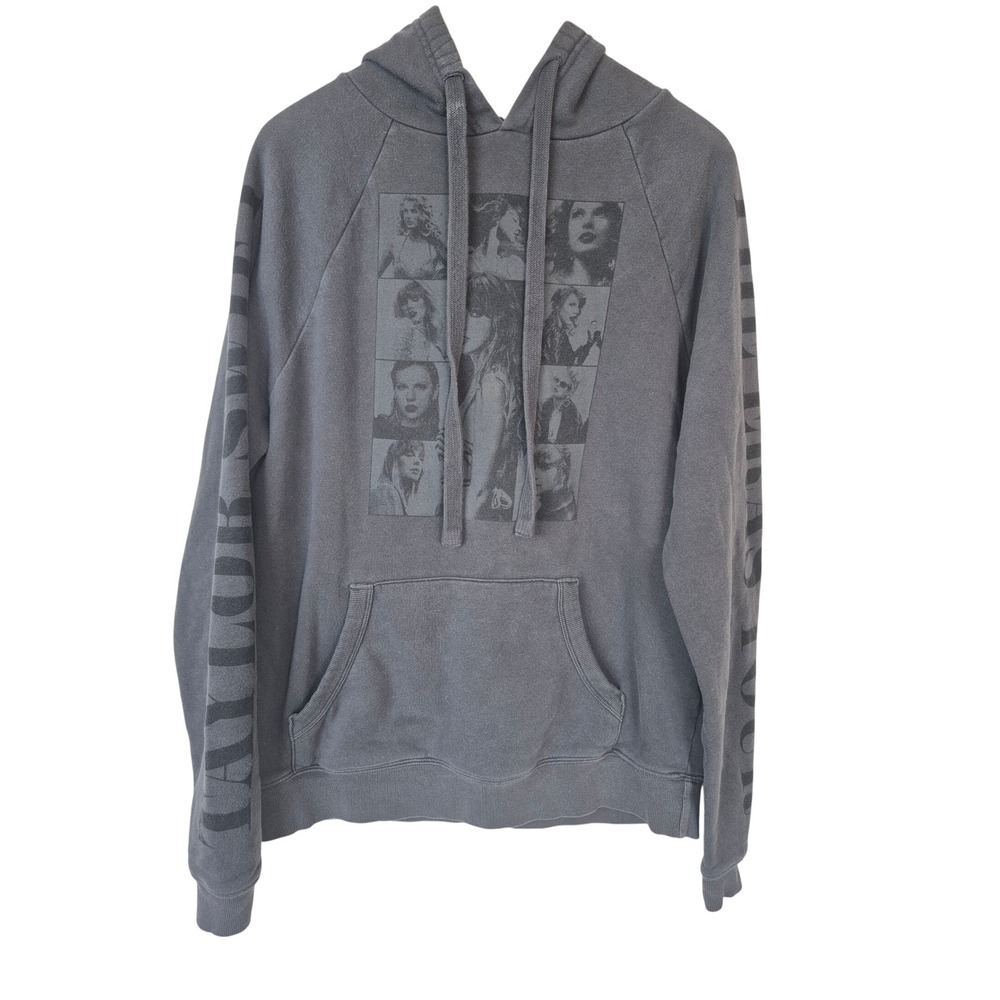 Taylor Swift The Eras Tour Hoodie Charcoal Grey Graphic Size XS Oversized